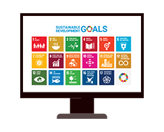 SDGs標章，顯示聯合國17個重要指標，增加實績作為可性度及關聯繫
