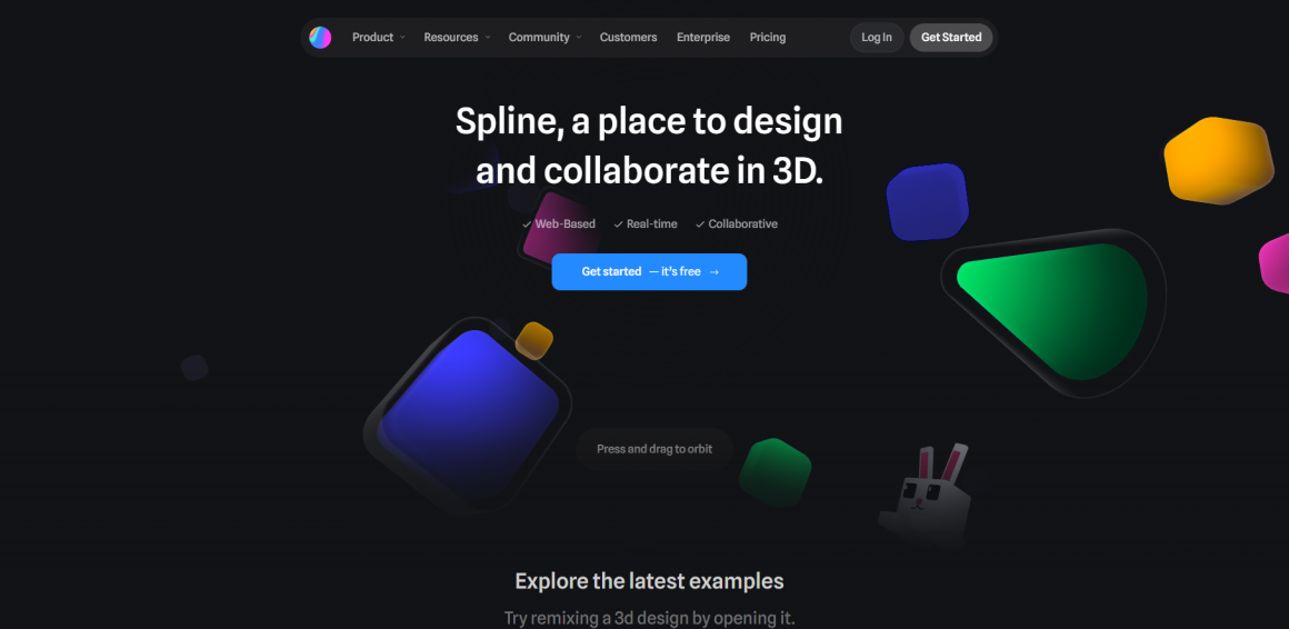 圖片來源:https://spline.design/