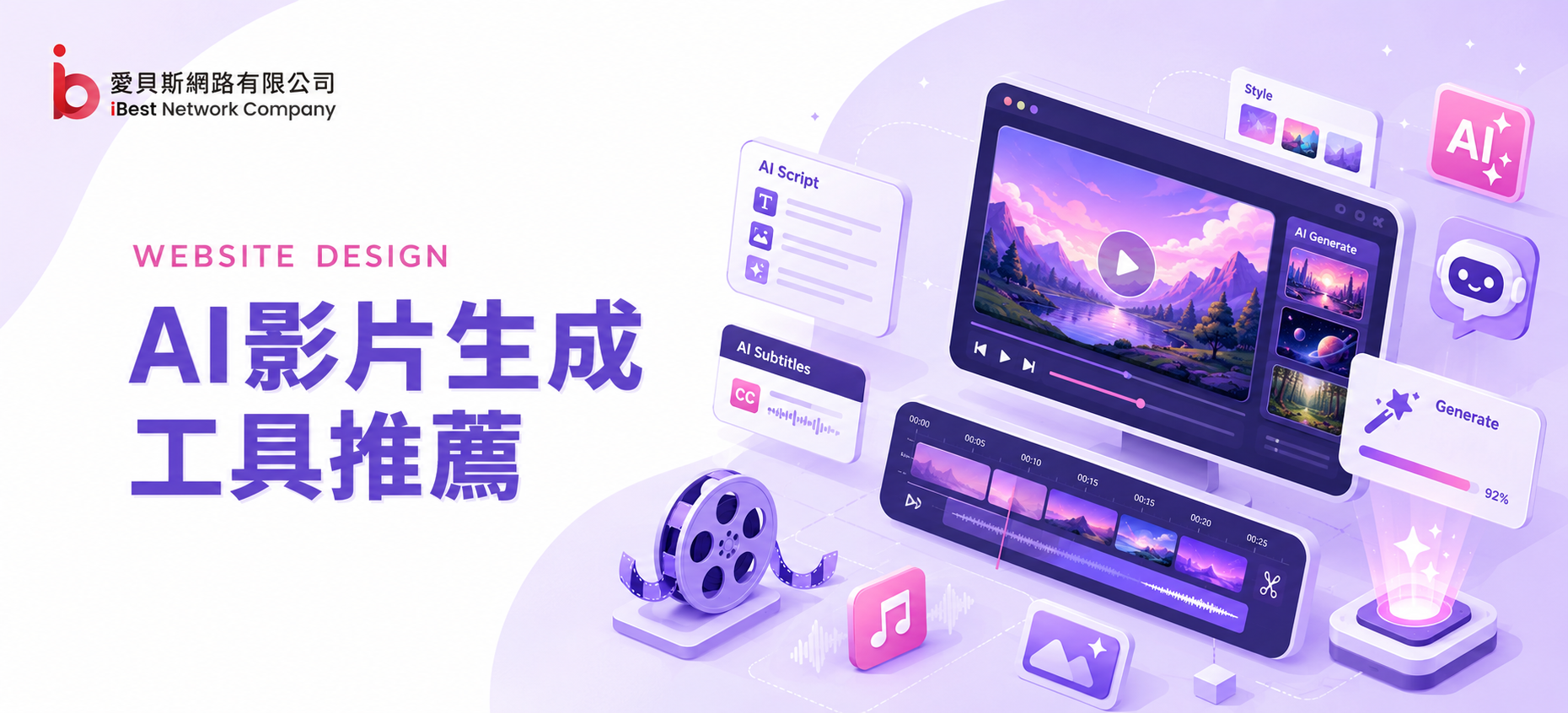 AI 影片生成工具推薦｜2026 年 8 款熱門 AI 影片製作工具特色比較