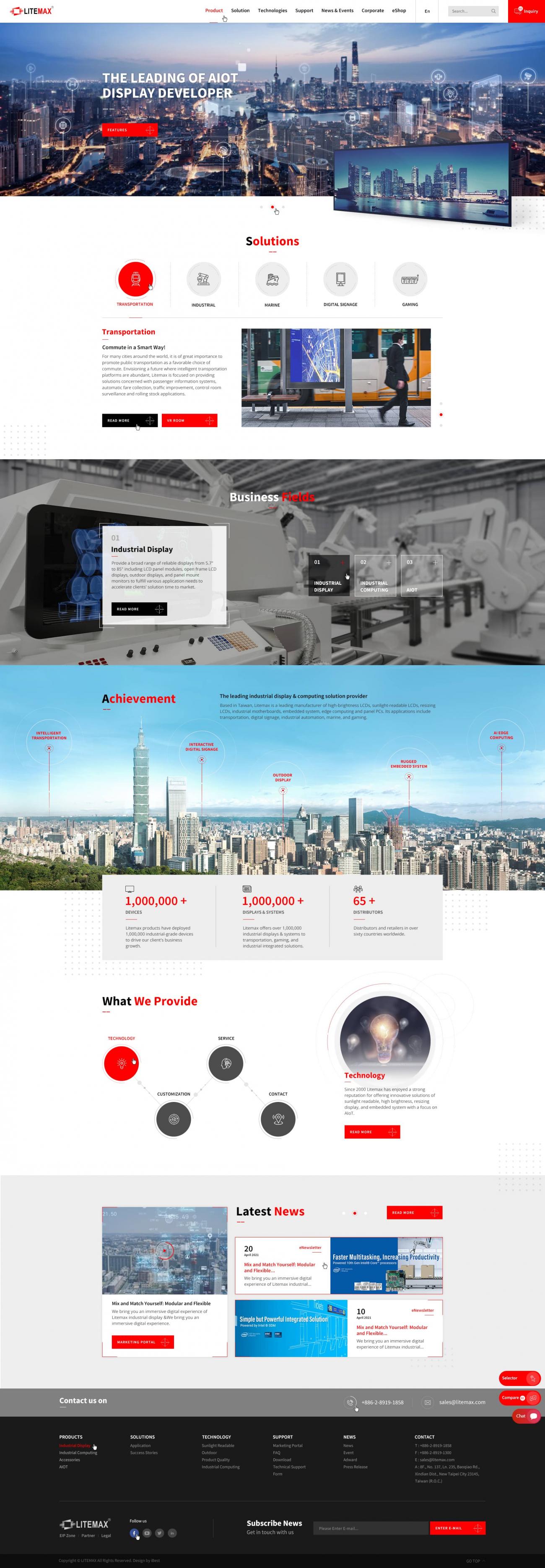 晶達光電-網頁設計案例