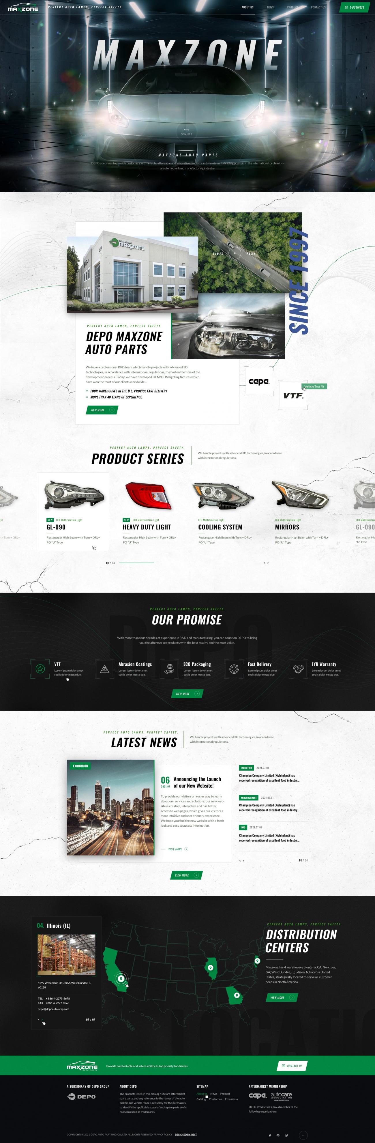 美國帝寶Depo Maxzone-網頁設計案例