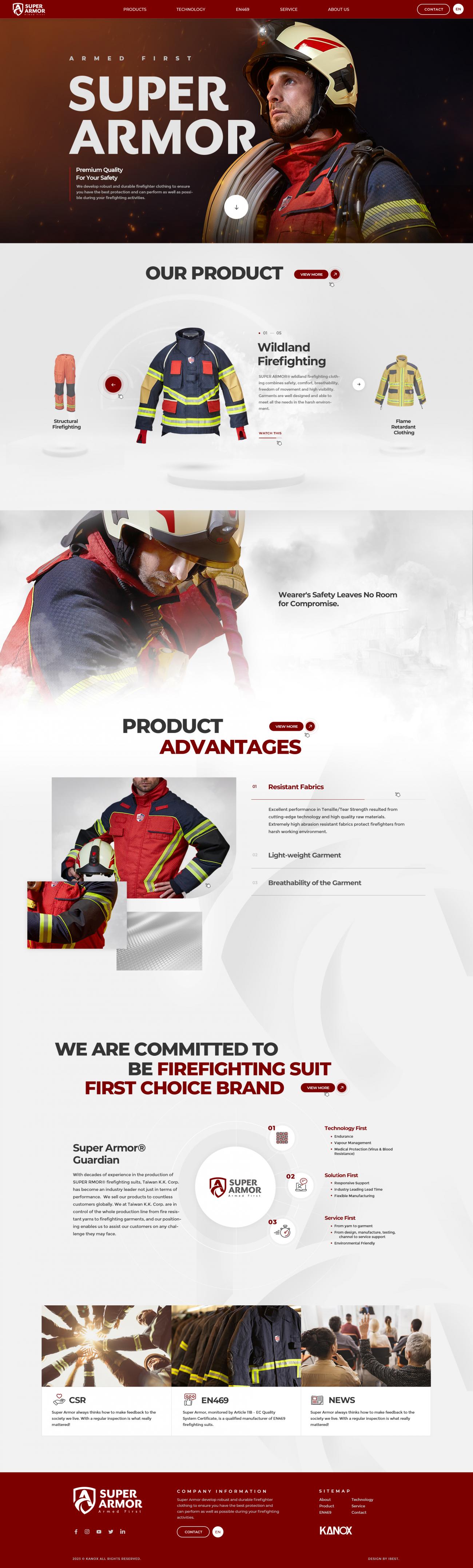 SUPER ARMOR-網頁設計案例